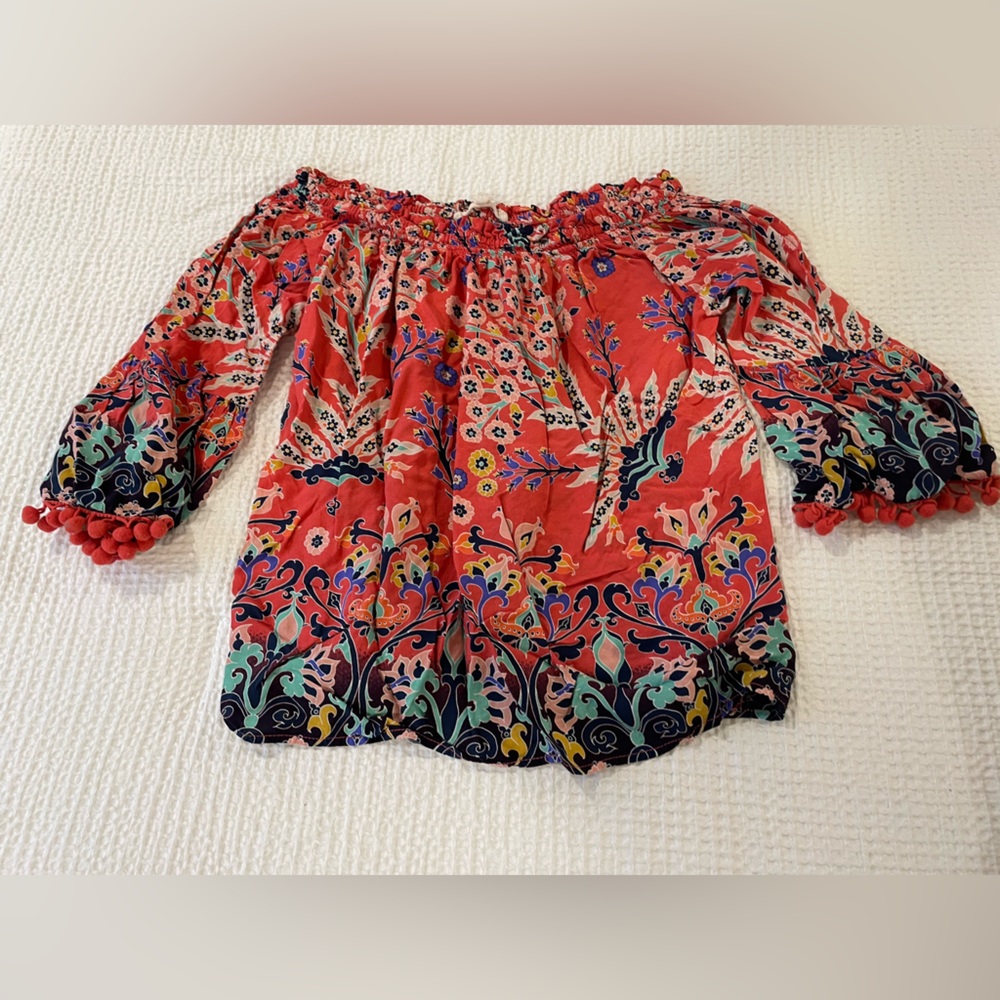 Grande & Greene pink multicolor floral blouse size small